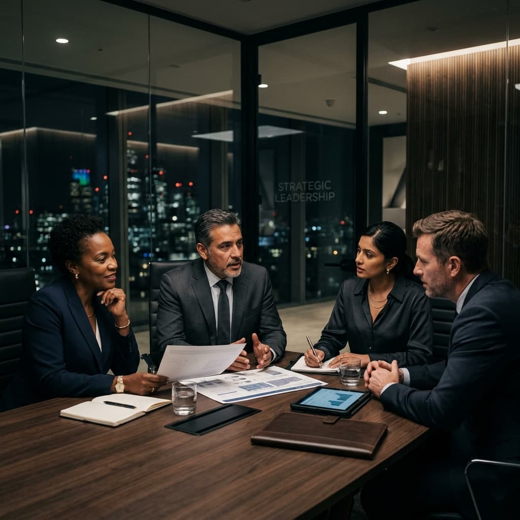 Executive Boardroom Strategy Session